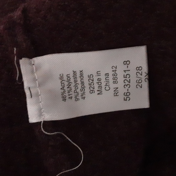 Ellos knit sweater pullover women 2X burgendy crewneck Soft Comfy Casual Office - Picture 8 of 9